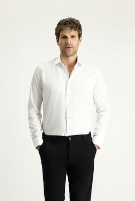 Uzun Kol Slim Fit Dar Kesim Klasik Pamuklu Gömlek