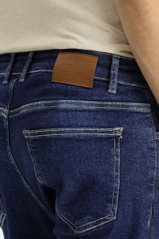 Erkek Giyim - Super Slim Fit Ekstra Dar Kesim Likralı Denim Pantolon