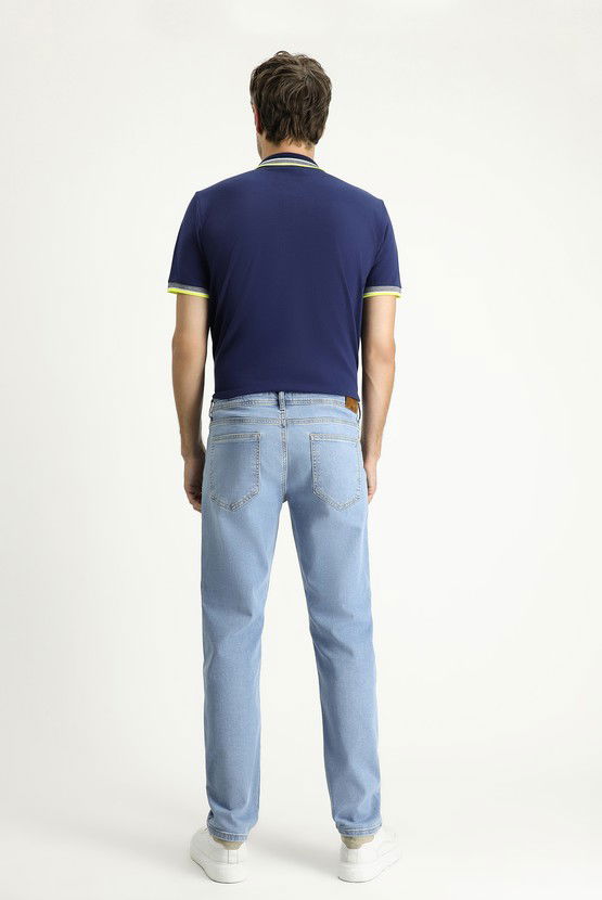 Erkek Giyim - Slim Fit Dar Kesim Likralı Denim Pantolon