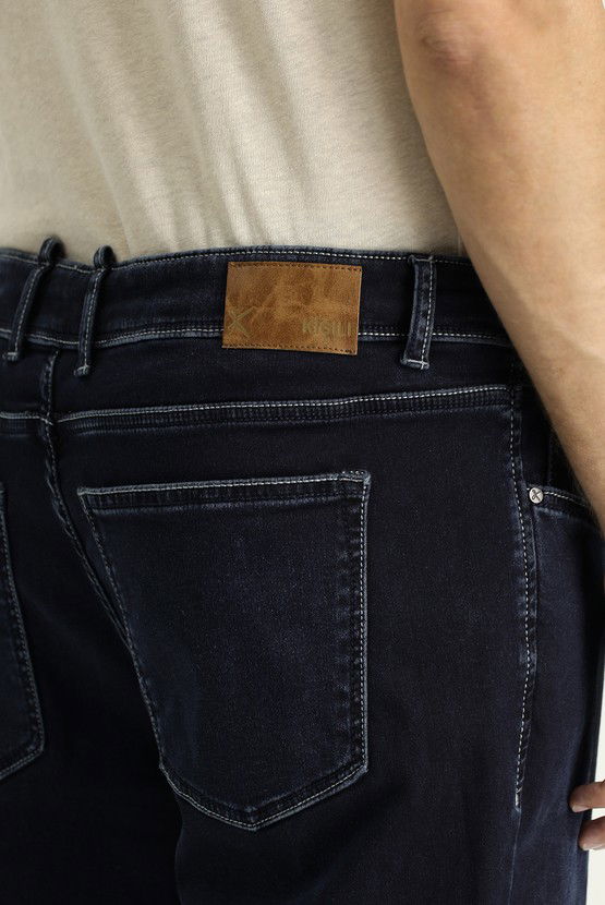 Erkek Giyim - Regular Fit Likralı Denim Pantolon