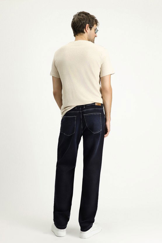 Erkek Giyim - Regular Fit Likralı Denim Pantolon