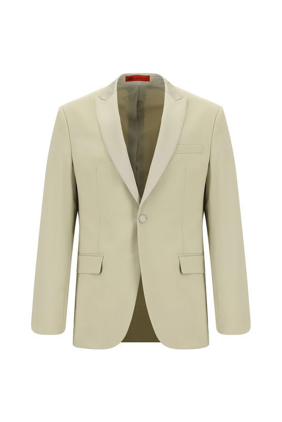 Erkek Giyim - Super Slim Fit Ekstra Dar Kesim Sivri Yaka Smokin & Damatlık