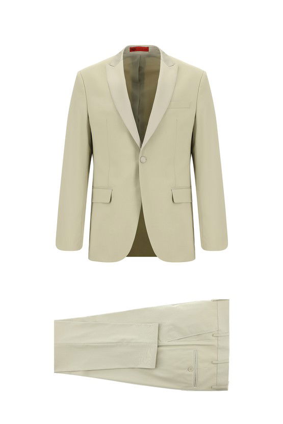Erkek Giyim - Super Slim Fit Ekstra Dar Kesim Sivri Yaka Smokin & Damatlık