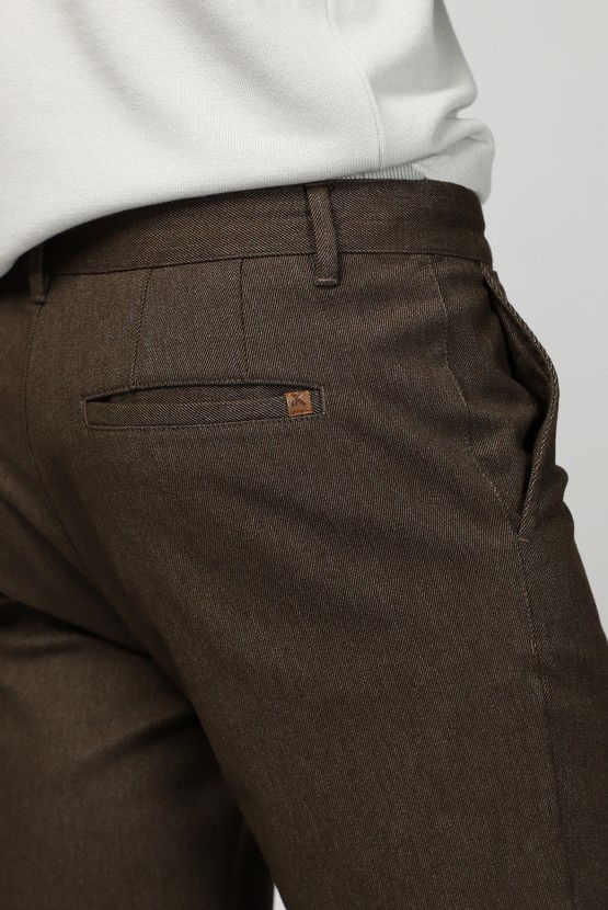 Erkek Giyim - Regular Fit Likralı Kanvas / Chino Pantolon
