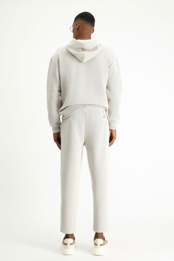 Erkek Giyim - Desenli Pamuklu Sweatpant / Eşofman Altı