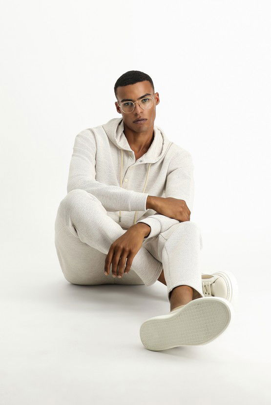 Erkek Giyim - Desenli Pamuklu Sweatpant / Eşofman Altı