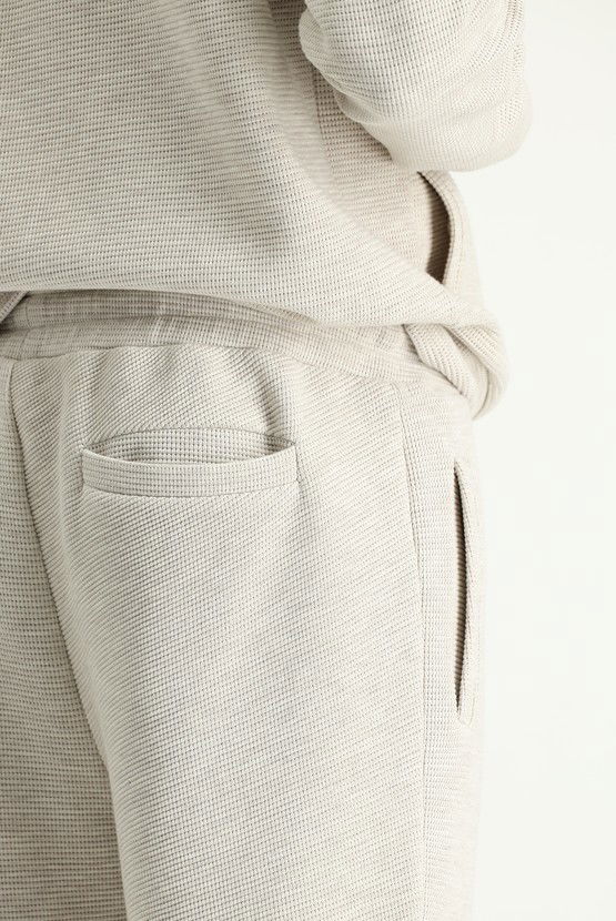 Erkek Giyim - Desenli Pamuklu Sweatpant / Eşofman Altı