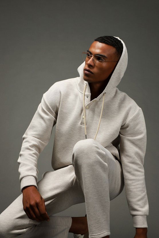 Erkek Giyim - Desenli Pamuklu Sweatpant / Eşofman Altı