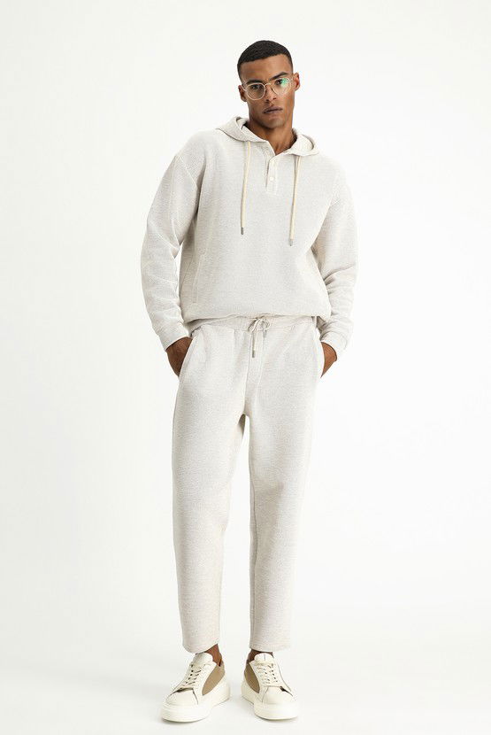 Erkek Giyim - Desenli Pamuklu Sweatpant / Eşofman Altı