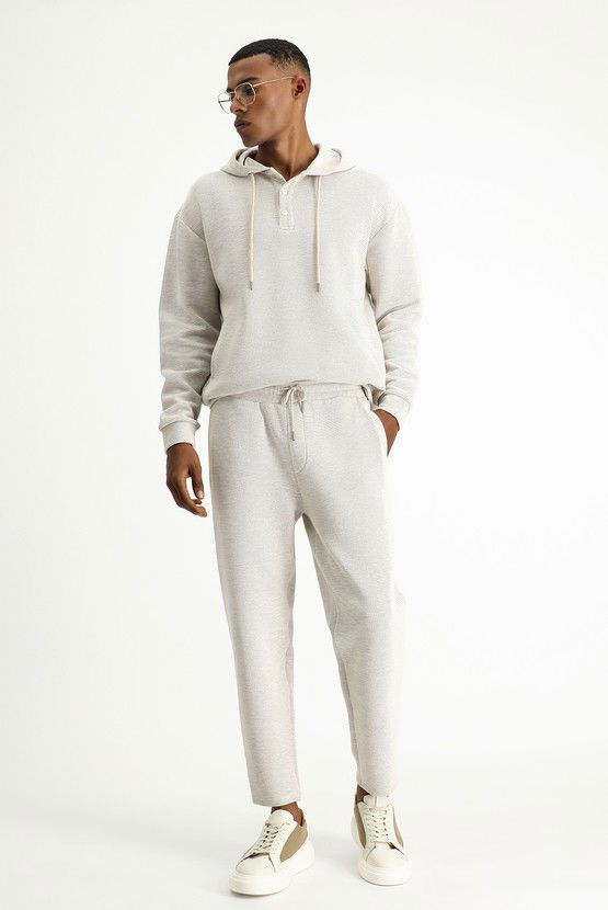Erkek Giyim - Desenli Pamuklu Sweatpant / Eşofman Altı