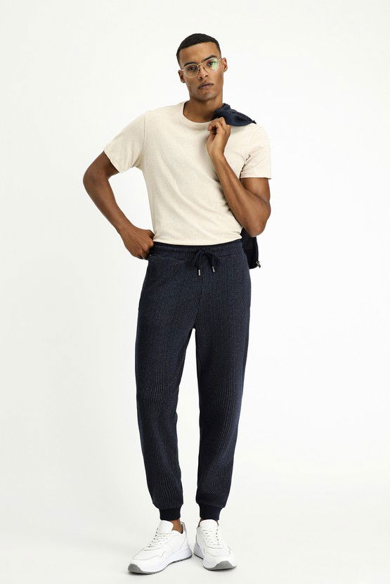 Erkek Giyim - Regular Fit Çizgili Sweatpant / Eşofman Altı