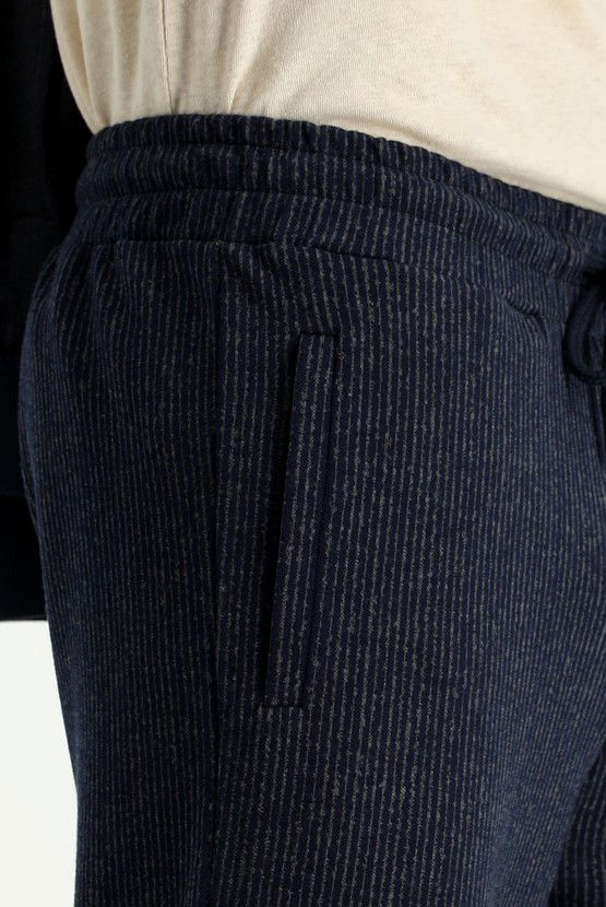 Erkek Giyim - Regular Fit Çizgili Sweatpant / Eşofman Altı