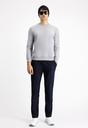  ORTA GRİ MELANJ  Bisiklet Yaka Regular Fit Pamuk Sweatshirt