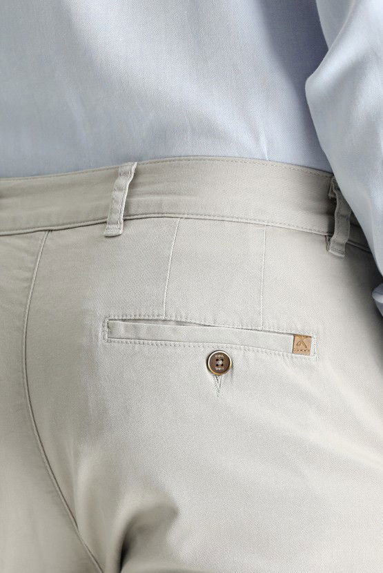 Erkek Giyim - Relax Fit Rahat Kesim Beli Lastikli Likralı Pantolon