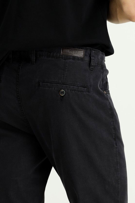 Erkek Giyim - Regular Fit Likralı Denim Look Pantolon