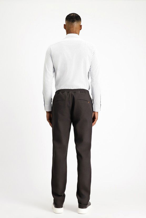Erkek Giyim - Regular Fit Likralı Kanvas / Chino Pantolon