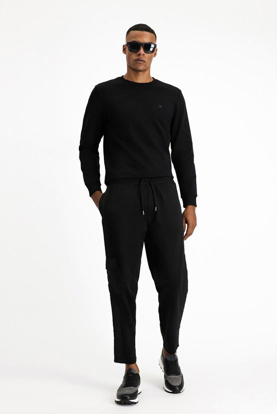 Erkek Giyim - Pamuklu Kargo Cepli Sweatpant / Eşofman Altı