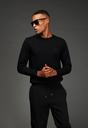  SİYAH  Bisiklet Yaka Regular Fit Pamuk Sweatshirt