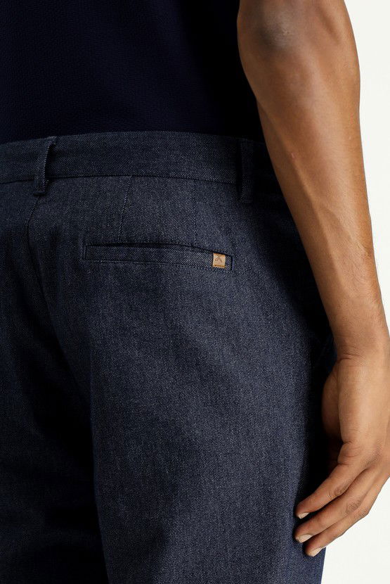 Erkek Giyim - Regular Fit Likralı Kanvas / Chino Pantolon