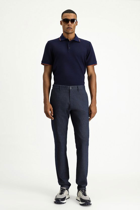 Erkek Giyim - Regular Fit Likralı Kanvas / Chino Pantolon