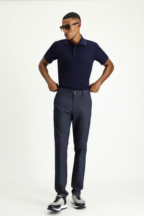 Erkek Giyim - Regular Fit Likralı Kanvas / Chino Pantolon