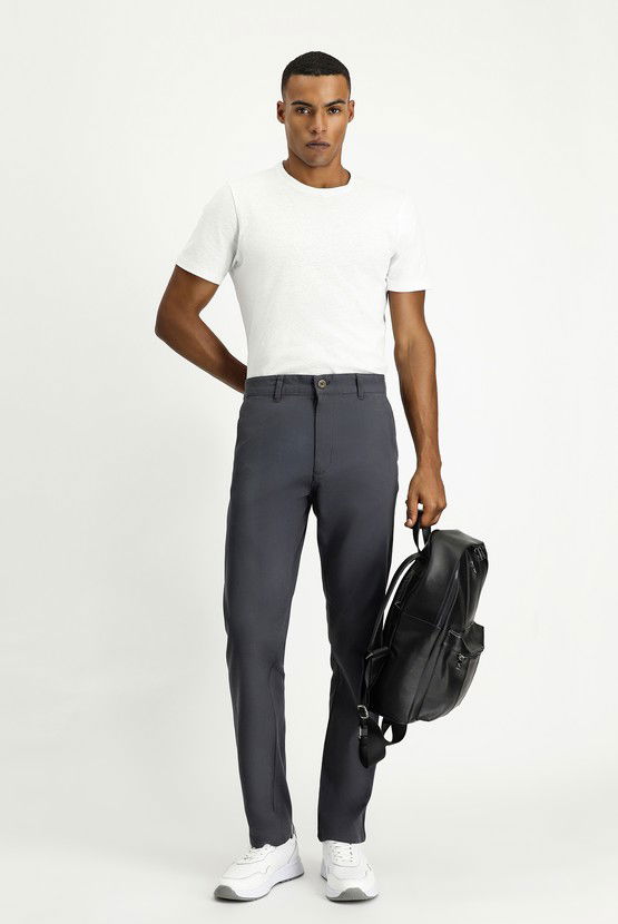 Erkek Giyim - Regular Fit Likralı Kanvas / Chino Pantolon