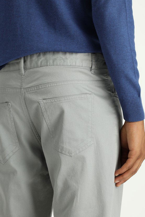 Erkek Giyim - Regular Fit Likralı Kanvas / Chino Pantolon