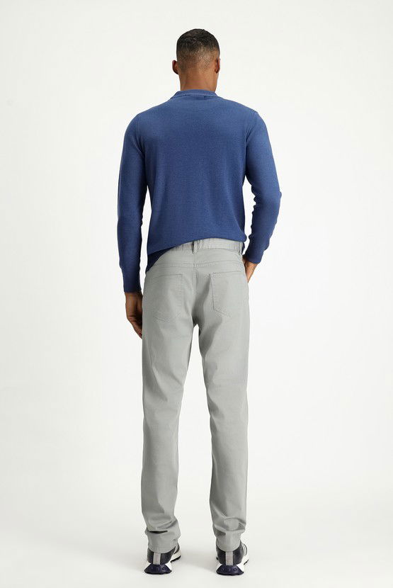 Erkek Giyim - Regular Fit Likralı Kanvas / Chino Pantolon