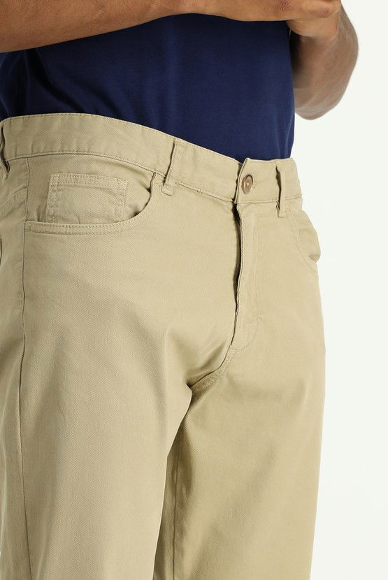 Erkek Giyim - Regular Fit Likralı Kanvas / Chino Pantolon