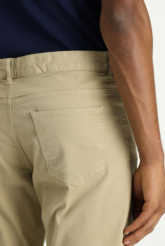 Erkek Giyim - Regular Fit Likralı Kanvas / Chino Pantolon