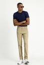  ORTA BEJ  Regular Fit Likralı Kanvas / Chino Pantolon