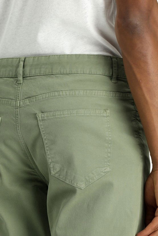 Erkek Giyim - Regular Fit Likralı Kanvas / Chino Pantolon