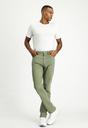  ORTA HAKİ  Regular Fit Likralı Kanvas / Chino Pantolon