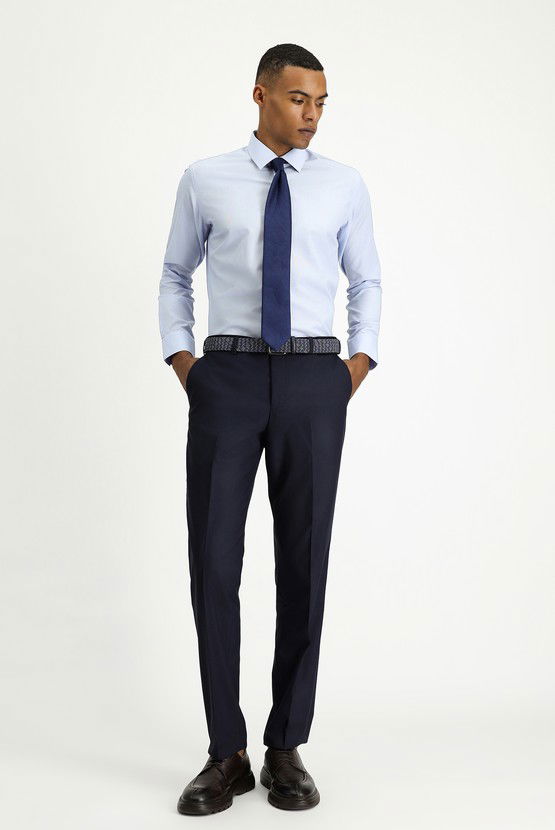 Erkek Giyim - Slim Fit Dar Kesim Klasik Kumaş Pantolon