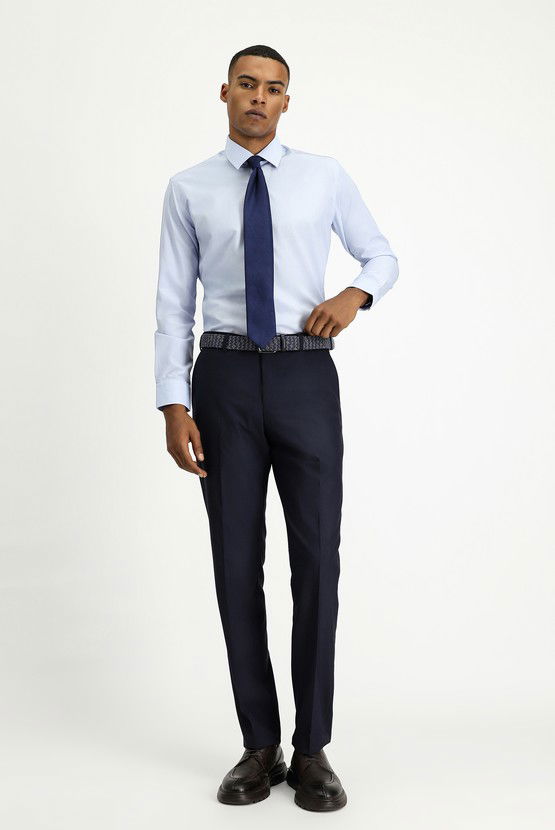 Erkek Giyim - Slim Fit Dar Kesim Klasik Kumaş Pantolon
