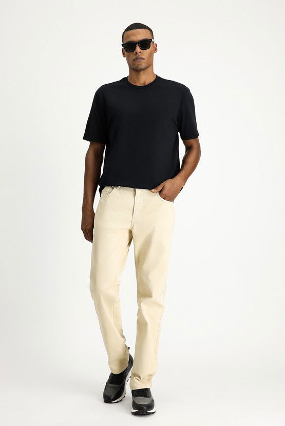 Erkek Giyim - Regular Fit Likralı Kanvas / Chino Pantolon