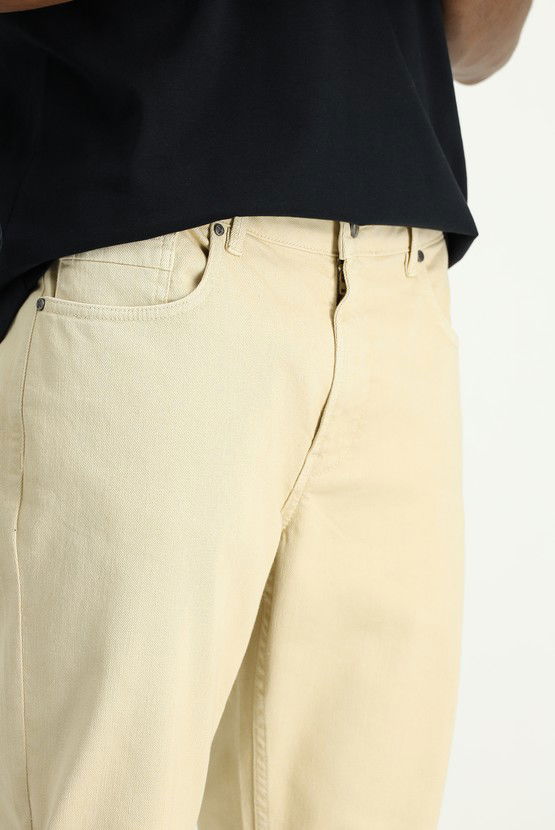 Erkek Giyim - Regular Fit Likralı Kanvas / Chino Pantolon
