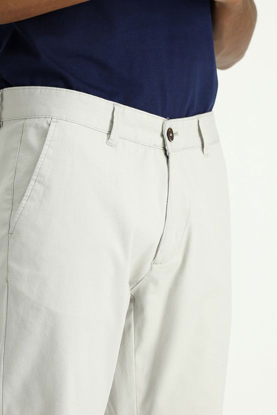 Erkek Giyim - Slim Fit Dar Kesim Likralı Kanvas / Chino Pantolon