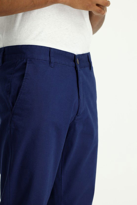Erkek Giyim - Super Slim Fit Ekstra Dar Kesim Likralı Kanvas / Chino Pantolon