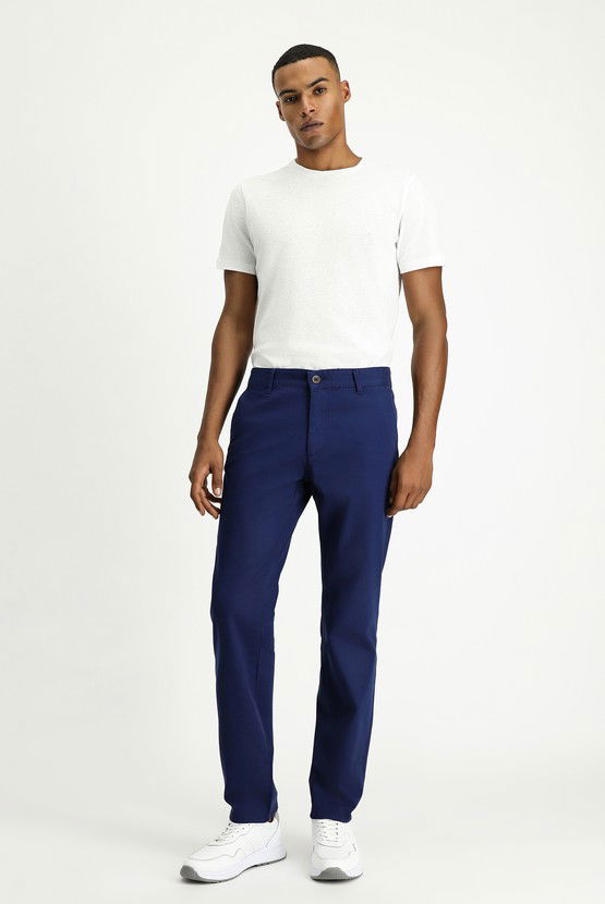 Erkek Giyim - Super Slim Fit Ekstra Dar Kesim Likralı Kanvas / Chino Pantolon