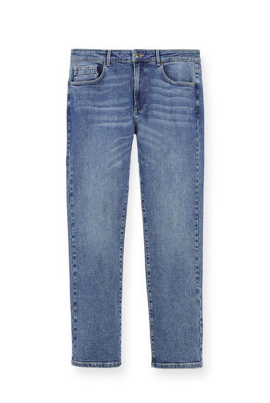 Erkek Giyim - Regular Fit Likralı Denim Pantolon