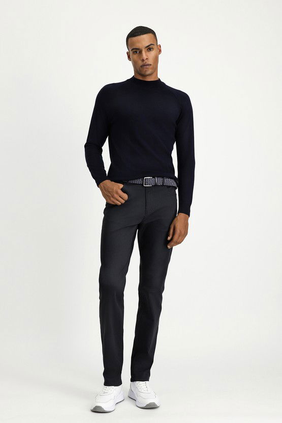 Erkek Giyim - Slim Fit Dar Kesim Likralı Kanvas / Chino Pantolon