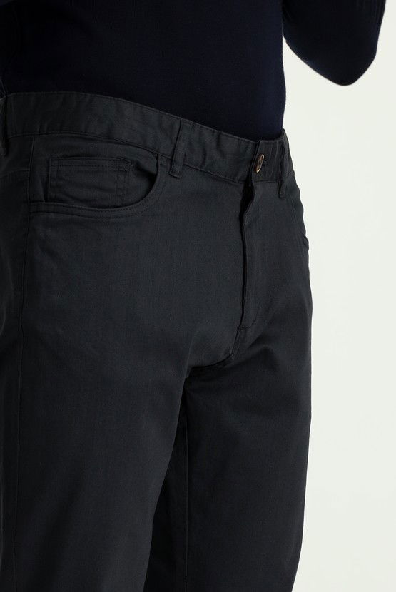 Erkek Giyim - Slim Fit Dar Kesim Likralı Kanvas / Chino Pantolon
