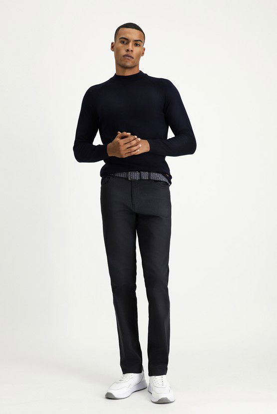 Erkek Giyim - Slim Fit Dar Kesim Likralı Kanvas / Chino Pantolon