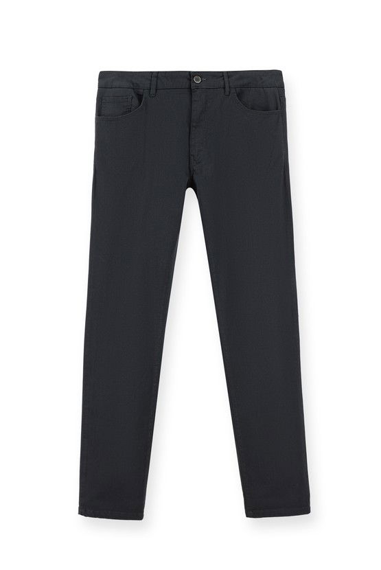Erkek Giyim - Slim Fit Dar Kesim Likralı Kanvas / Chino Pantolon