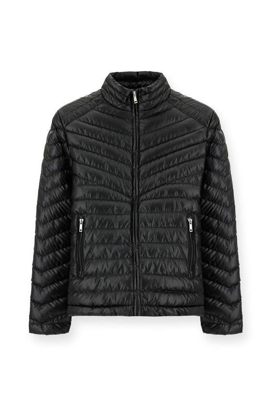 Erkek Giyim - Slim Fit Dar Kesim Kapitone Spor Mont