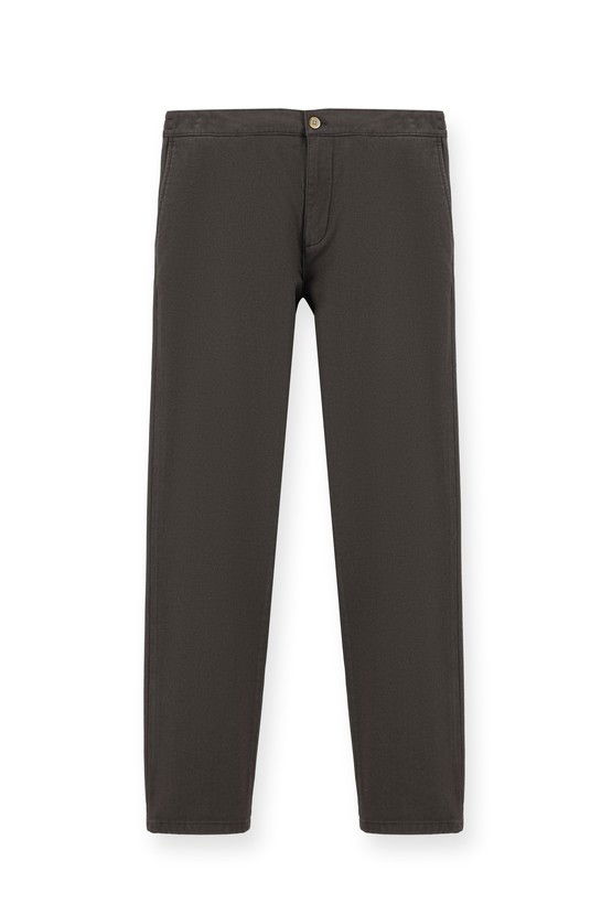 Erkek Giyim - Regular Fit Likralı Kanvas / Chino Pantolon