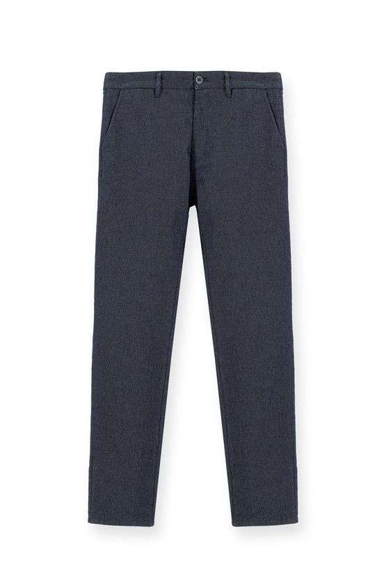 Erkek Giyim - Regular Fit Likralı Kanvas / Chino Pantolon