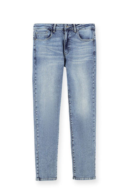 Erkek Giyim - Slim Fit Dar Kesim Likralı Denim Pantolon