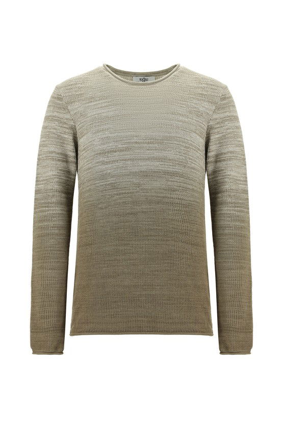 Erkek Giyim - Bisiklet Yaka Slim Fit Dar Kesim Desenli Pamuklu Triko Kazak